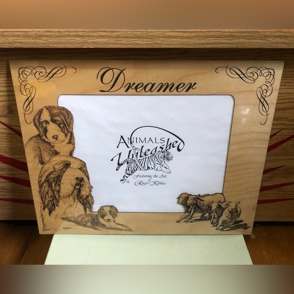 Old English Sheepdog Wood Picture Mat & Art Print by Roger Kibbee - Picture 2 of 8